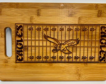 Philadelphia Eagles Bambus-Schneidebrett: Laser graviertes Charcuterie-Brett (13x9)