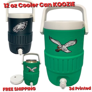 355 ml kylburkhållare Philadelphia Eagles dryckeshylsa för läsk, öl, Tailgate-fester, återanvändbar dryckeshållare med sugrörshål