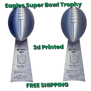 Philadelphia Eagles Super Bowl Lombardi Trophy-replika – 25 cm 3D-utskriven mästerskapsdisplay