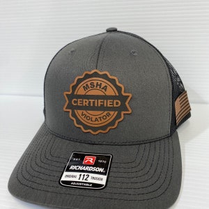 Certified MSHA Violator Hat | Richardson 112 MSHA Violator Funny Hats for Adults with Sayings
