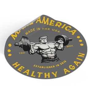 Make America Healthy Again MAHA Vinyl Sticker Donald Trump RFK Jr MAGA Unity Trump Campaign Round Sticker Patriotic America First Sticker