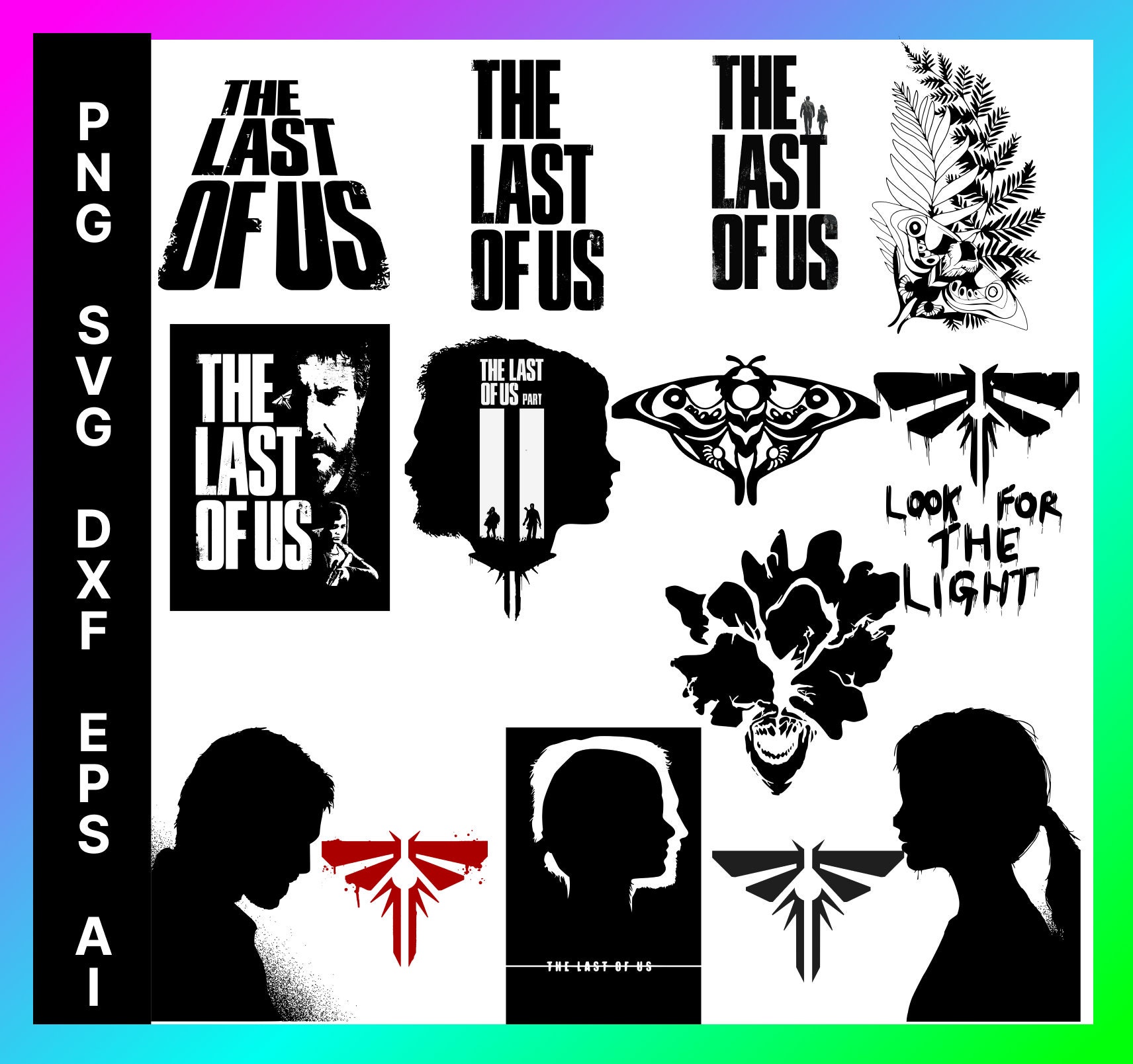 The Last Of Us Ellie Tattoo Inspired 5PCS Stickers for Decorations Art  Living Room Background Luggage Print Decor Room Wall