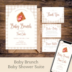 Baby-Brunch-Babyparty-Einladungs-Reihe