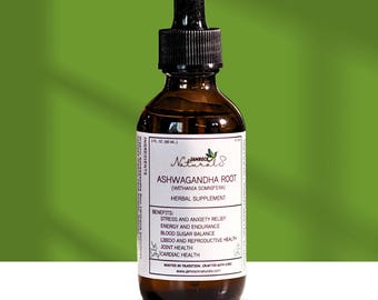 Ashwagandha Root Tincture | Restorative Support for Stress, Energy, & Vitality | 2 oz Dropper Bottle