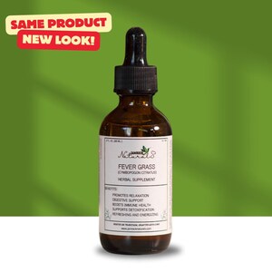 Fever Grass Herbal Tincture | Natural Lemongrass Extract | Handcrafted Jamaican Wellness Elixir, 2 oz