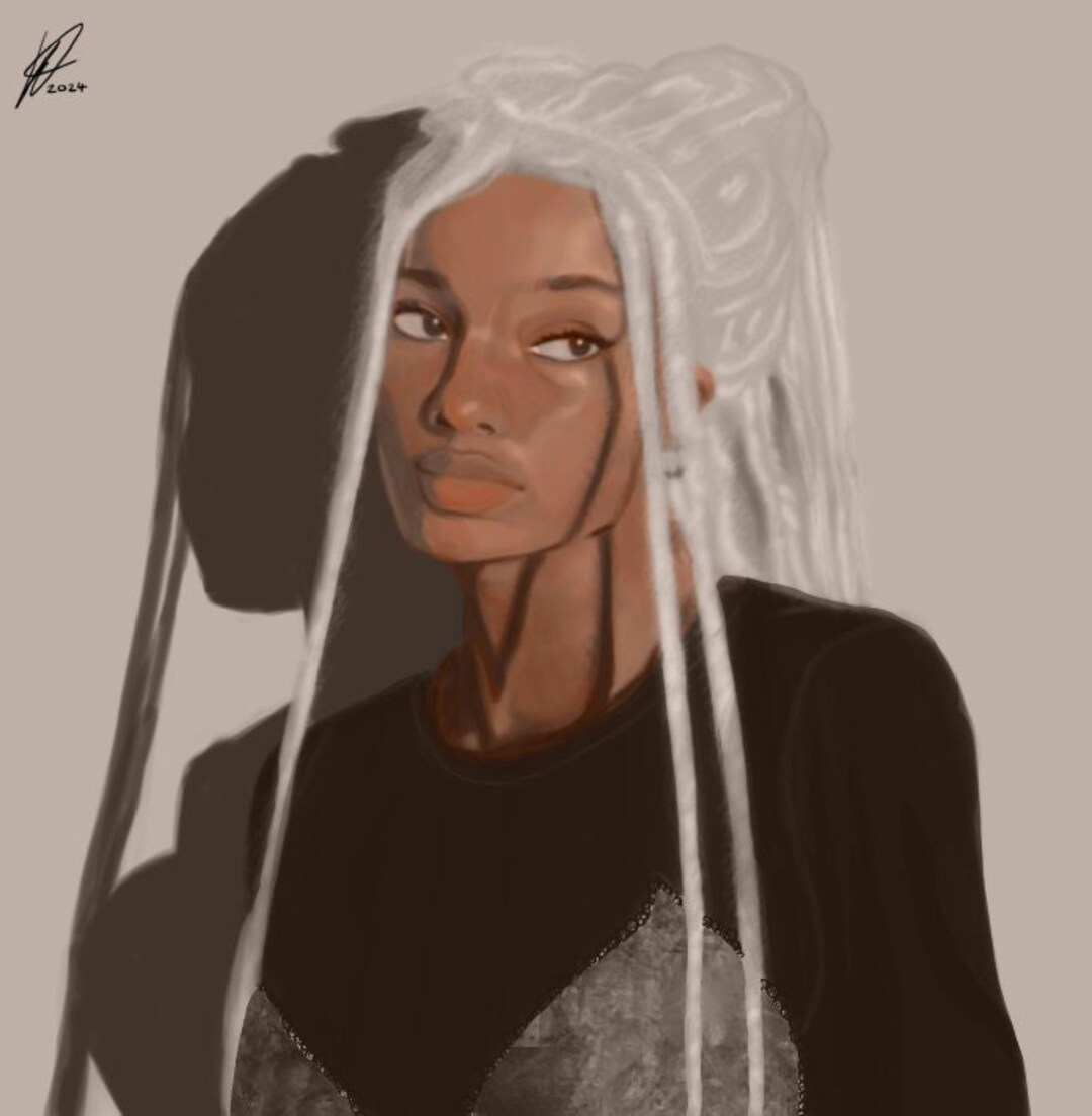 Realistic Black Girl Art Digital Portrait - Etsy