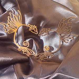 Gothic Dragon Ear Cuffs: Unique Fantasy Jewelry for Men and Women, Cool Punk Earrings Gift