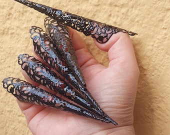 Gothic Krallenringe & Rüstung – Vampir Accessoire für Halloween, Cosplay, LARP