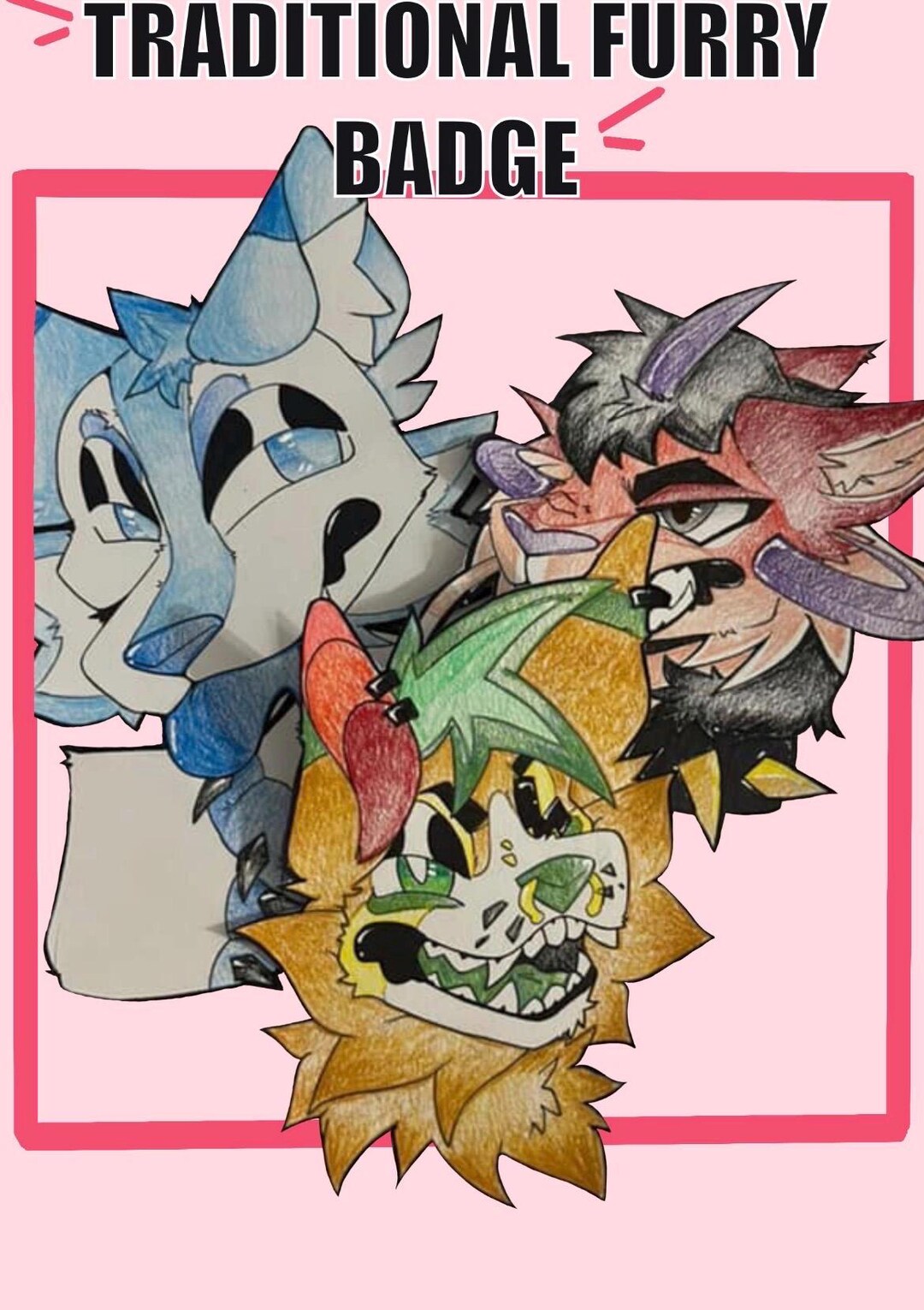 Traditional Furry Badge Commissions! - Etsy