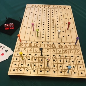 Horse Race Board Game - w/Golf Tees | Four Sizes