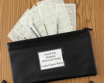 Wiederverwendbare Polyester Schablonen für RPG Kartendesign – D&D und Tabletop-Spiele