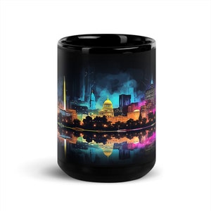 DC Skyline Black Glossy Mug
