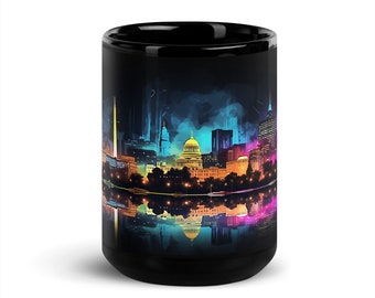 DC Skyline Black Glossy Mug