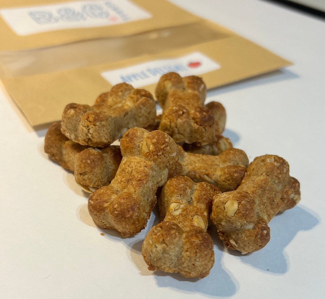 Apple Peanut Butter Dog Treats All Natural Dog Treats Etsy