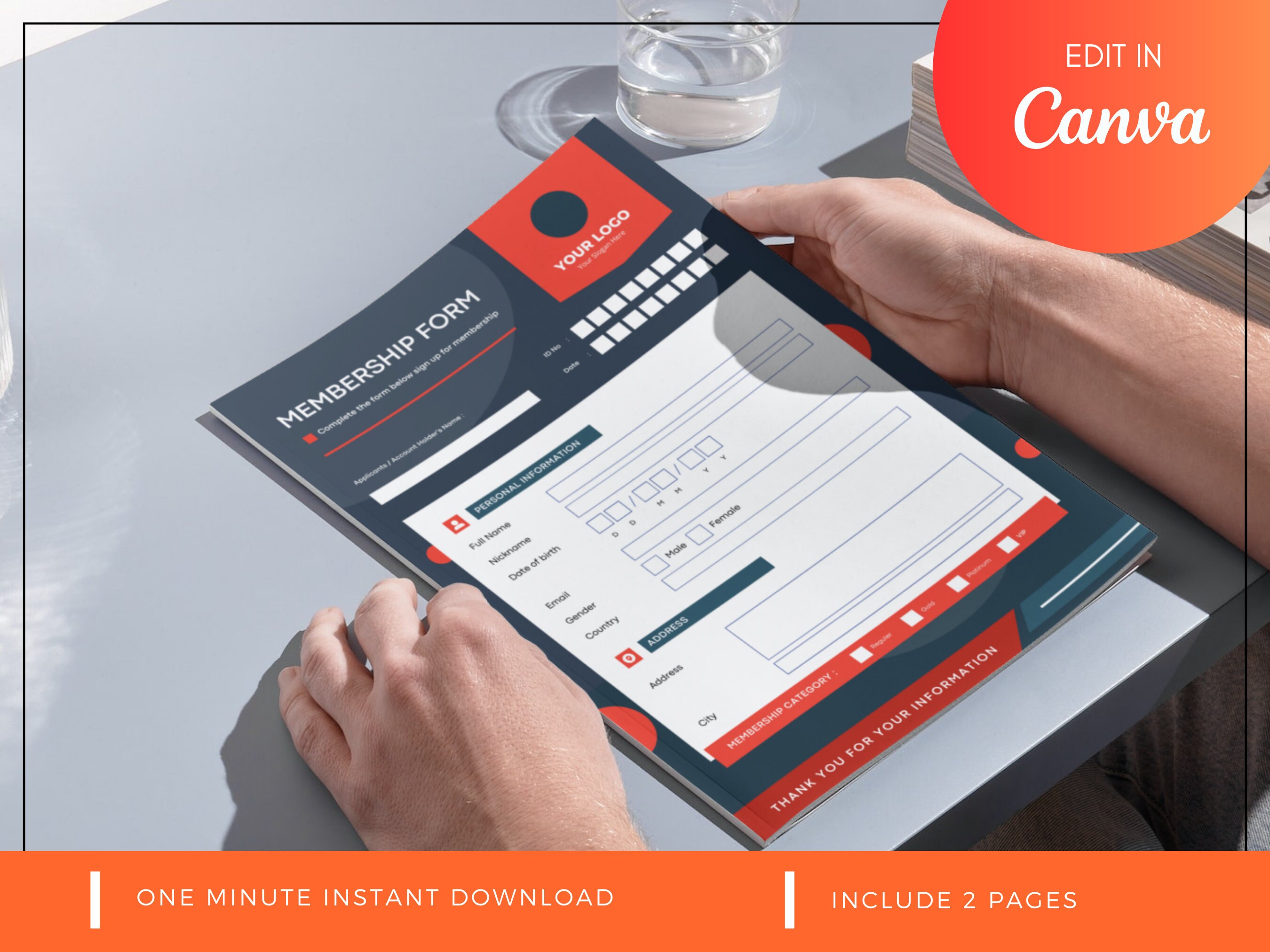 Membership Form Editable Canva Template Membership Digital Form Canva Membership Form Editable Canva Template Membership Digital Form Canva