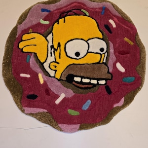 Handmade tufting rug  Simpson eat donuts