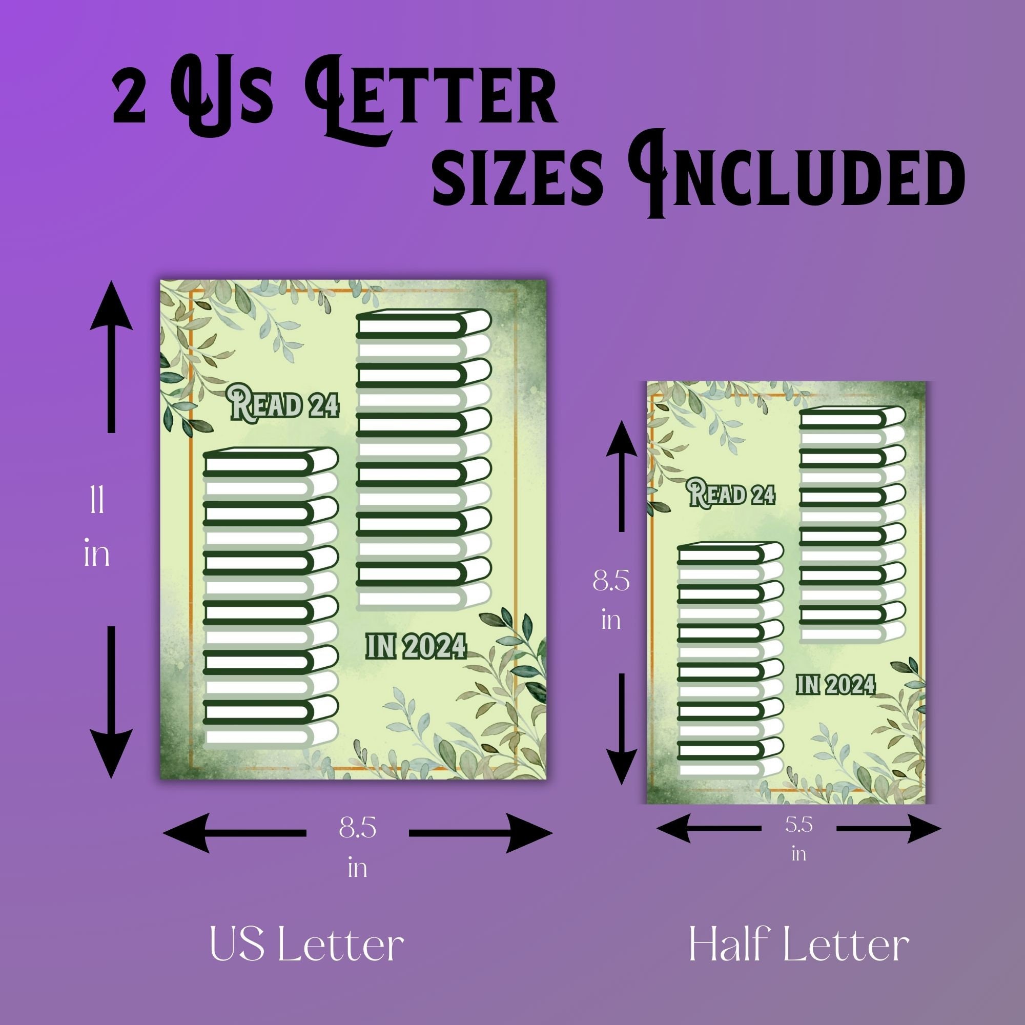 Read 24 Books in 2024 Challenge, 2024 Reading Tracker Colorful Designs