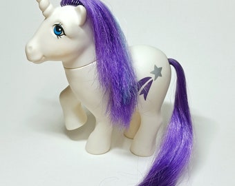 Italy Glory unicorn- My Little Pony g1 vintage nirvana purple white star