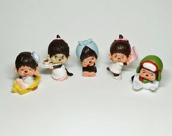 PICK Monchhichi mini monkey pvc figurines 1979 vintage sekiguchi monchichi japanese