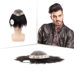 Artello® MONOFILAMENT Smart Hair System for Men, Soft Hair Wig in 100% Natural Human Hair, 1D Mono Base