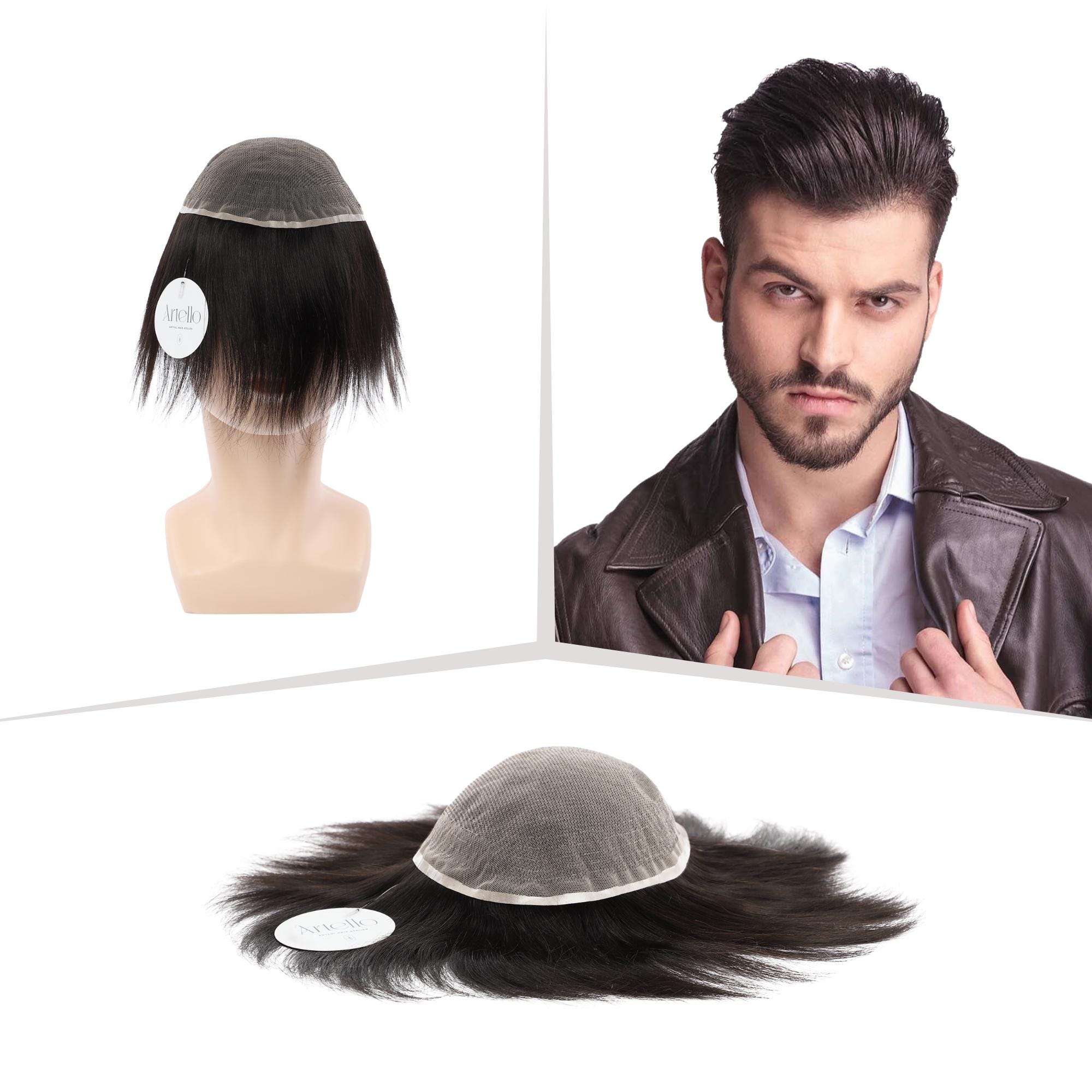Artello® SWISS FULL LACE Hair System for Men, 360 Swiss Lace,