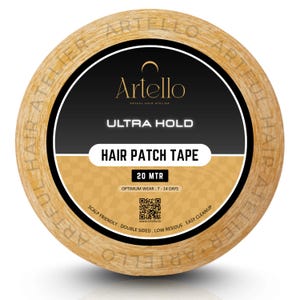 Artello® Ultra Hold HAIR PATCH TAPE for Men, Double-Sided Cotton-Cloth Tape for Base Installation, Waterproof Hair Wig Tape (Yellow)