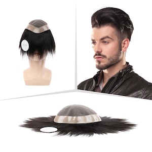 Artello® SUPER MONO Smart Hair System for Men, Fine Hair Wig in 100% Natural Human Hair, 2D Super Base