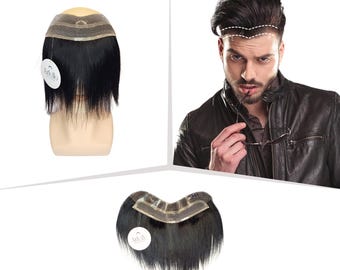 Artello® LACE FRONTAL Unisex Hairline Cover Up Hair Patch for Receding Frontline, 4k Undetectable, Invisible Lace, 100% Remy Human Hair