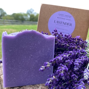 Natural Lavender Soap Bar | Handcrafted | Anniversary | Personalized Wedding Gift | Christmas Gift | Natural Cold Processed