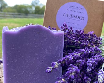 Natural Lavender Soap Bar | Handcrafted | Anniversary | Personalized Wedding Gift | Christmas Gift | Natural Cold Processed