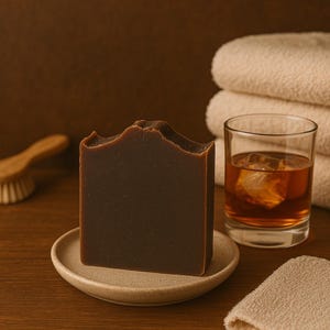 Natural Butterscotch and Bourbon Soap Bar | Handcrafted | Natural Cold Processed