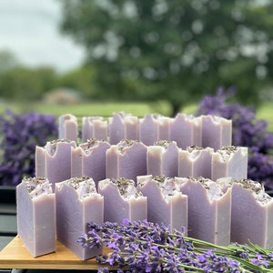 Natural Lavender Soap Bar | Handcrafted | Anniversary | Personalized Wedding Gift | Christmas Gift | Natural Cold Processed