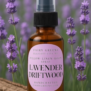 Lavender Driftwood Pillow/Linen/Room Spray by Fairy Greens Lavender Farm in Ellicott City, MD | Mother’s Day Gift | Christmas Gift