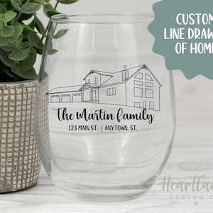 Real Estate Client Gifts, Housewarming Gift, New Home Gift, Homeowner Gift, Personalized Client Gift, Personalized Wine Glasses, Client Gift