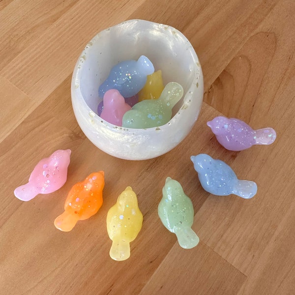 Spring Pastel Bird and Egg Color Sort Play | Sensory Resin Loose Parts | Sensory Loose Parts | Spring Birds Sensory Pretend Play