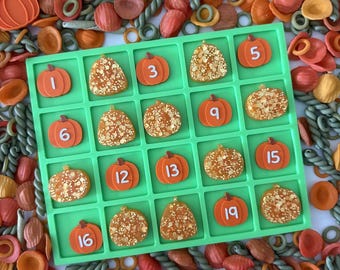 Pumpkin Patch Number Sequences and 20 Frame Sensory & Learning Activity  | Sensory Play Loose Parts | 3D Sensory Play