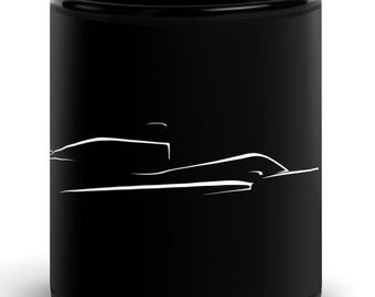 Taza de café con diseño lineal de coche de carreras de Fórmula 1 - Taza de café para aficionados a las carreras