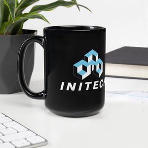 Initech Coffee Mug (Black) - Embrace Your Inner Office Space Fan