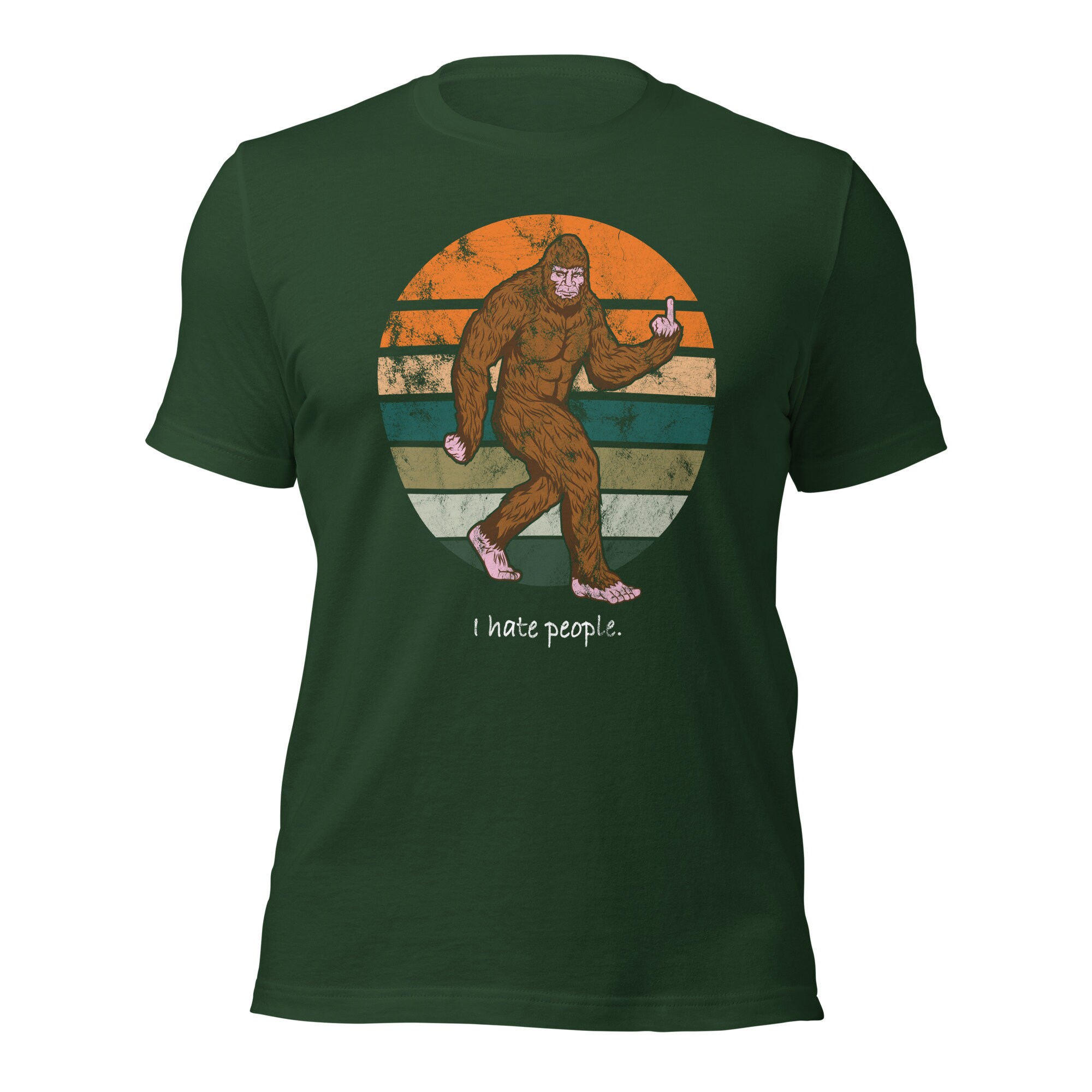 Funny Bigfoot Sasquatch Alien Lovers Hoodie – “I Hate People” Pullover For Men & Women