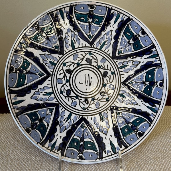 Nabeul, Tunisia Hand Painted Decorative Hanging Plate
