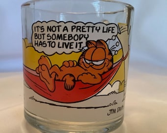 Vintage 1978 Garfield and Odie Glass Mug from McDonald's-Jim Davis