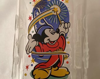 Vaso vintage de Mickey Mouse McDonalds de Disney Epcot del año 2000