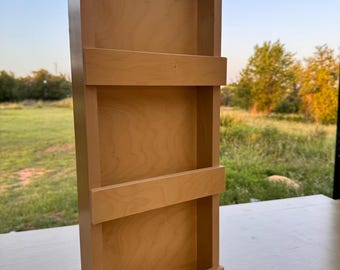 Custom Solid Wood Spice Rack | Made to Order | Any Size | Cabinet, Pantry, or Wall Mounted