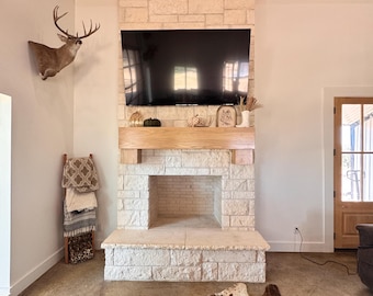White Oak Fireplace Mantel | Custom Made to Order | Solid Wood | Lacquer Finish