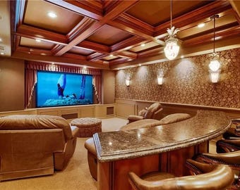 Custom Coffered Ceiling | Wood Beam Grid System | Made to Order | Any Wood Species | Optional Installation