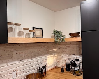 Handmade Maple Floating Shelf: Modern Minimalist Wall Decor