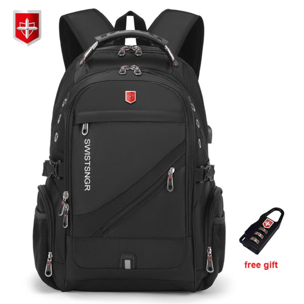 Waterproof 17 Inch Laptop Backpack Men USB Charging Travel Backpack Women Oxford Rucksack Male Vintage School Bag Mochila