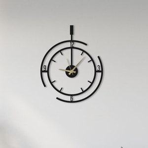 Moderne Wanduhr, Übergroße Wanduhr, Metallwanduhr, Große Wanduhr, Minimalistische Wanduhr, Stille Wanduhr, Wohnkultur für die Wand Bild 4