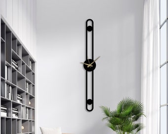 Minimalist Large Wall Clock, Geometric Metal Wall Clock, Unique Wall Clock, Modern Wall Clock, Cloks for Wall, Wanduhr, Horloge, Home Decor