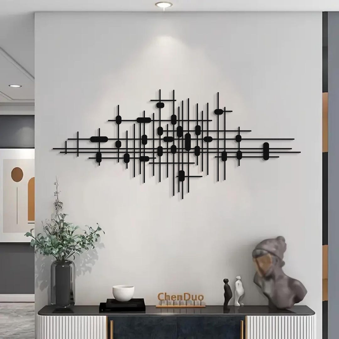 Modern Luxury Style Metal Wall Art, Mid Century Decor Abstract Metal ...